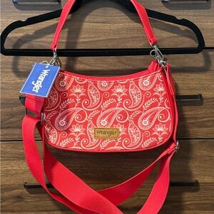Wrangler Red Paisley Shoulder Bag